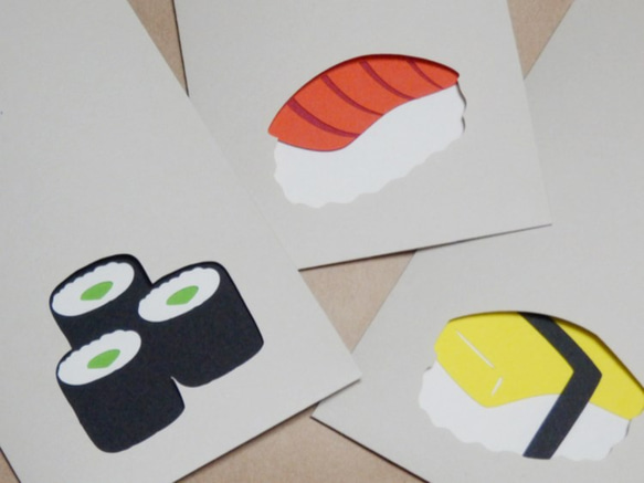 抜き絵封筒（ポチ袋）　OSUSHI 3枚目の画像