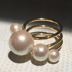 quatre cotton pearl ring 1枚目の画像