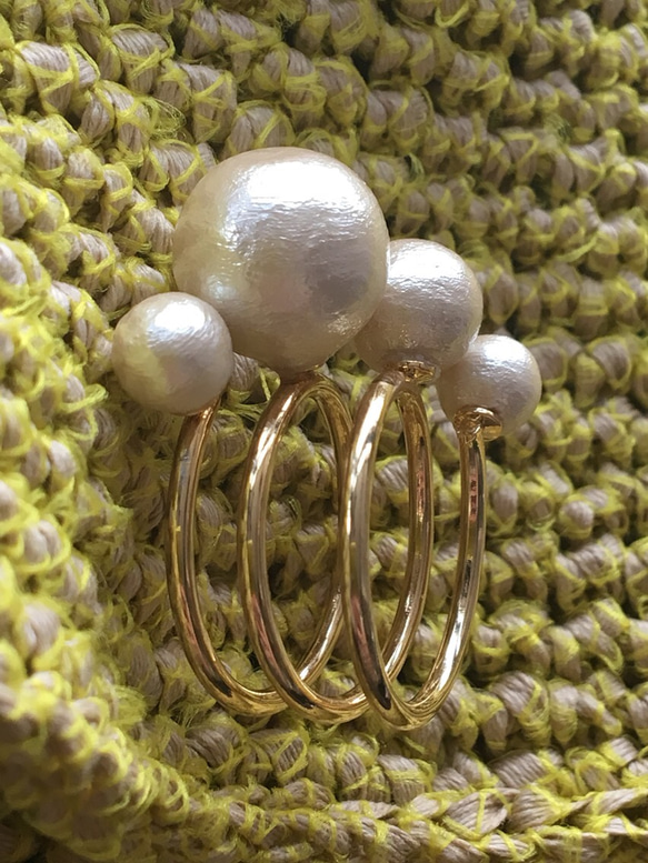 quatre cotton pearl ring 3枚目の画像