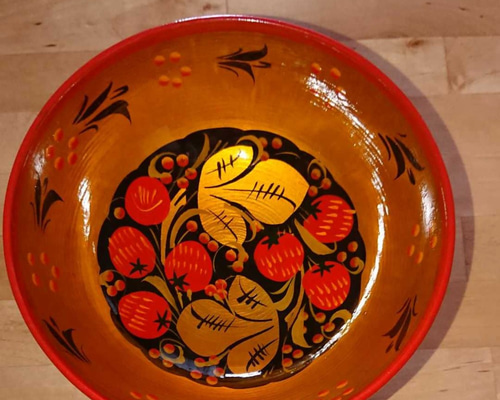 木造 ロシア 工芸品 ラッカーお皿 中皿 lovely 通販 10331169｜Creema