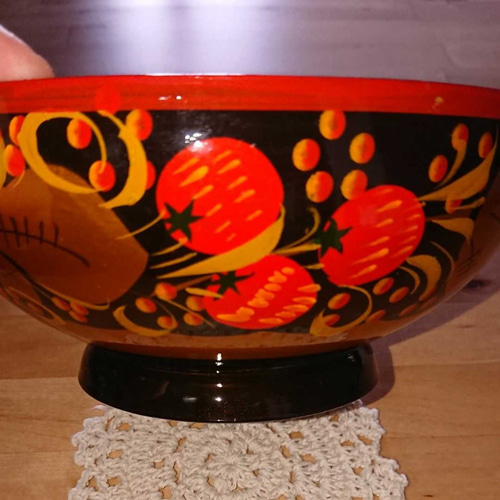 木造 ロシア 工芸品 ラッカーお皿 中皿 lovely 通販 10331169｜Creema