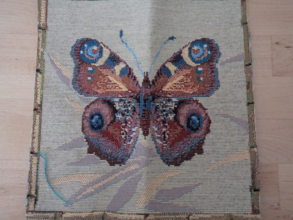 SALE! ヨーロッパ生地ゴブラン織り プチゴブラン　蝶々1 1枚目の画像