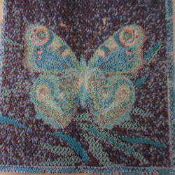SALE! ヨーロッパ生地ゴブラン織り プチゴブラン　蝶々1 3枚目の画像