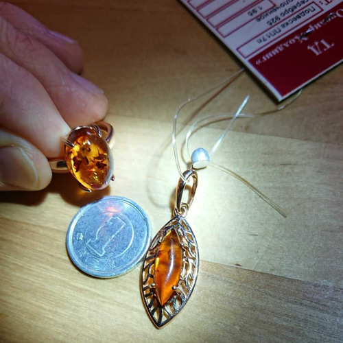 ロシア　琥珀　ロイヤルアンバー Amber 925 シルバー　ペンダントトップ fit=scale-down,w=1200