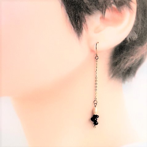 1８金 ガーネットタイニーパールピアス 天然石18金ピアス  １月誕生石 送料無料 5,083円