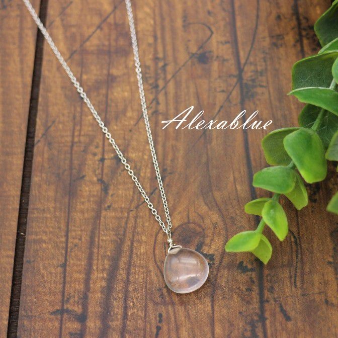 スターローズクォーツ　ネックレス　天然石（silver925）★送料無料