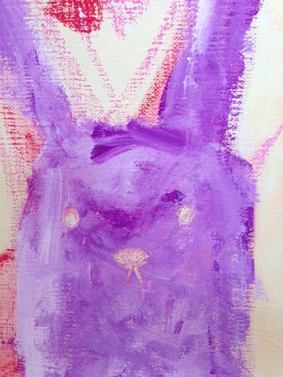 紫色のうさぎ 2枚目の画像