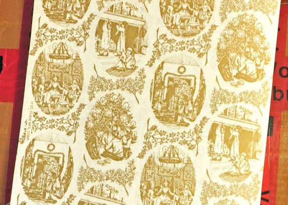 U.S.A. ヴィンテージ包装紙【子供達とクリスマス】DA-WP040 1枚目の画像