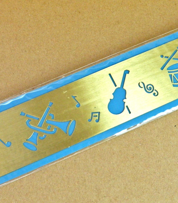 真鍮製ステンシルプレート  楽器  DA-SP001 1枚目の画像