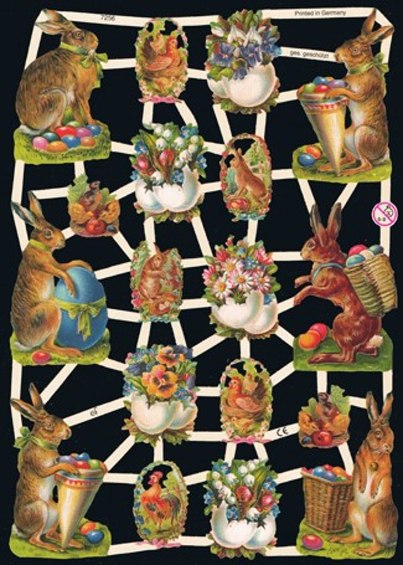 ドイツ製クロモス ウサギと卵 ラメなし　DA-CH126 2枚目の画像