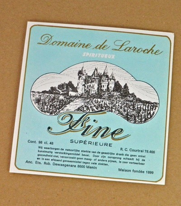 1枚/ Vintage ラベル Vol. 8（Domaine de Laroche / Blue）DA-LA008 1枚目の画像