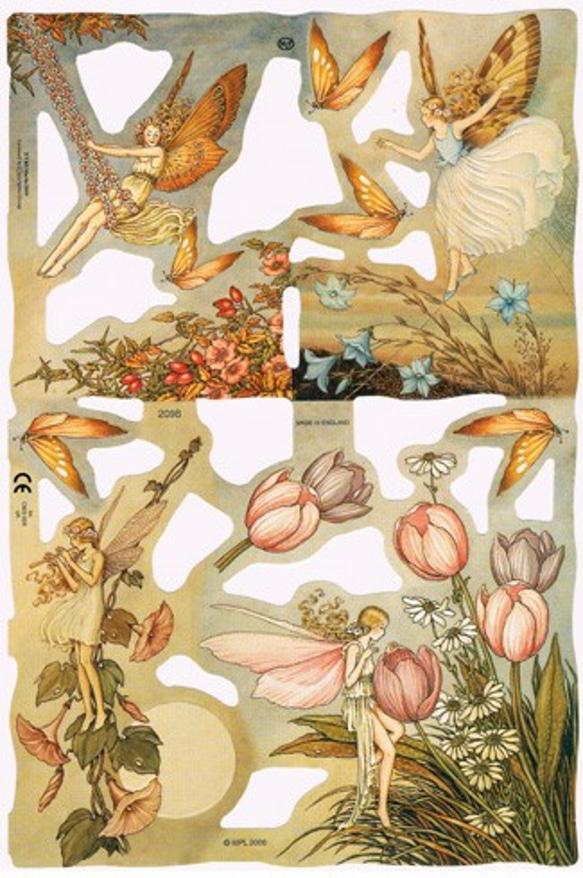 廃版イギリス製クロモス 花の精＃2 ラメなし【England】DA-CHER012 1枚目の画像