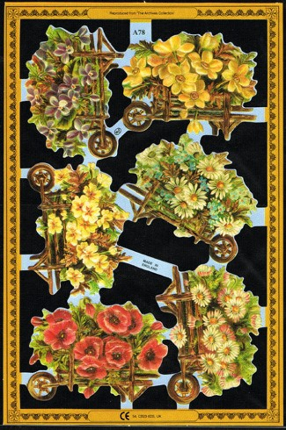 イギリス製クロモス 花かご ラメなし DA-CHE013 2枚目の画像