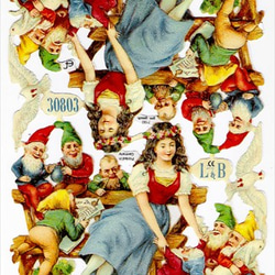 ドイツ製クロモス 白雪姫と小人達 ラメなし　DA-CHR015 1枚目の画像