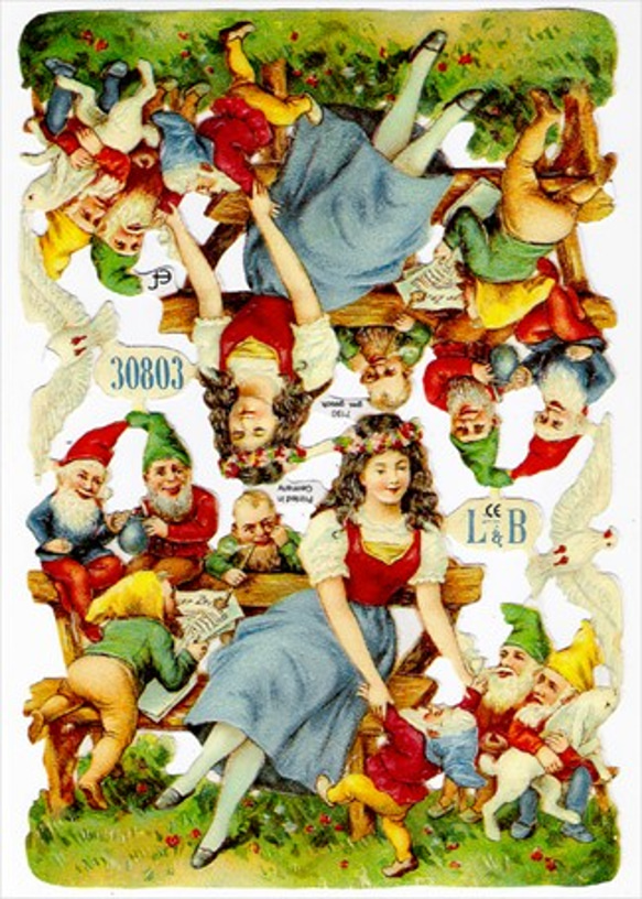 ドイツ製クロモス 白雪姫と小人達 ラメなし　DA-CHR015 1枚目の画像