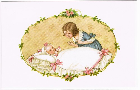 フランス製 ポストカード 2種セット【可愛い赤ちゃん】 DA-PCLE018／DA-PCLE91 1枚目の画像
