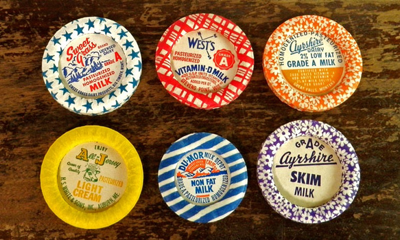 I】Vintage ミルクキャップセット DA-CO058 (アメリカヴィンテージ