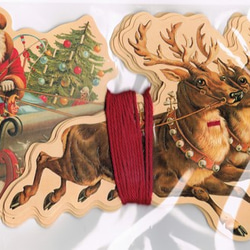 英国製ペーパーガーランド　サンタとトナカイ【Santa Claus】DA-ADG010 2枚目の画像