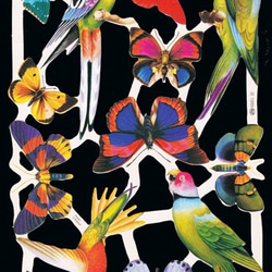 イギリス製クロモス 蝶と鳥＃1 ラメなし DA-CHER088 2枚目の画像