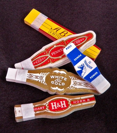 【未使用】’50～’60年代頃　ビンティージ　シガーバンド 282枚　ファイル入