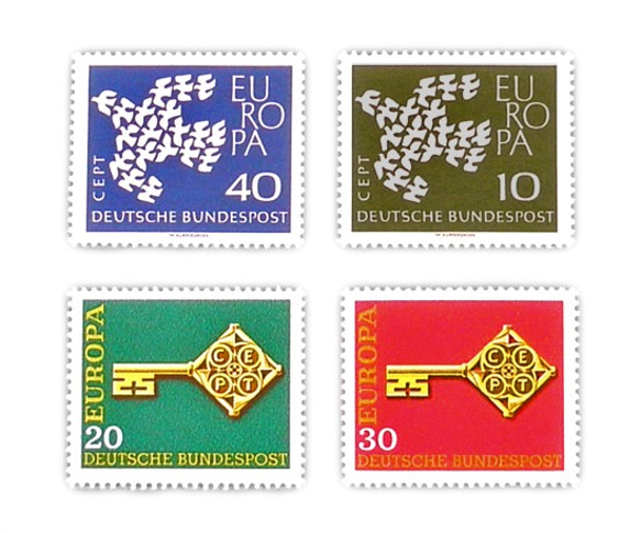 ドイツ切手（鳩と鍵）Germany　DA-STE084 1枚目の画像