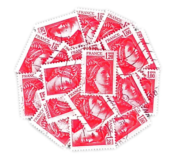フランス古切手（赤C）France   DA-STE092 1枚目の画像