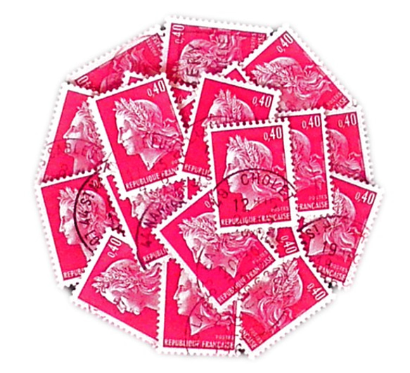 フランス古切手（赤A）France   DA-STE090 1枚目の画像