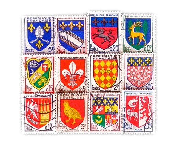 フランス古切手（紋章12）France   DA-STE093 1枚目の画像