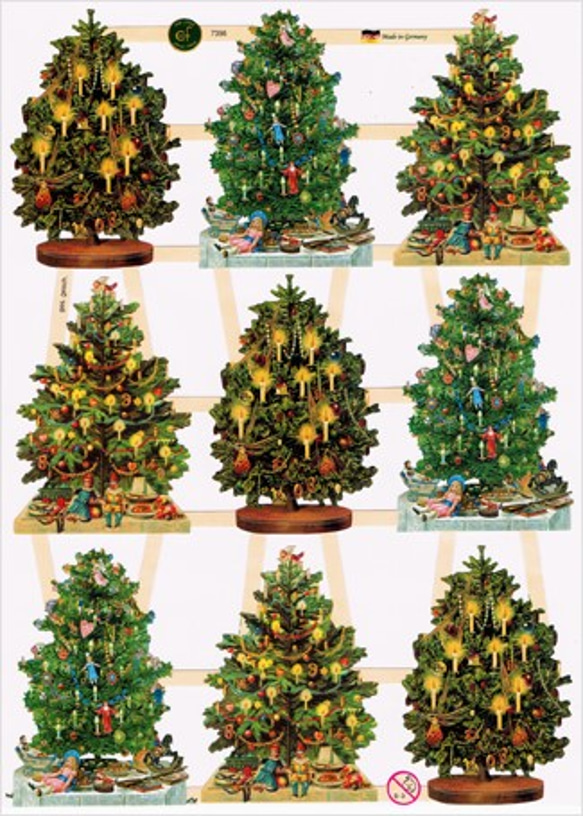 ドイツ製クロモス ９つのツリー ラメなし　DA-CH067 1枚目の画像