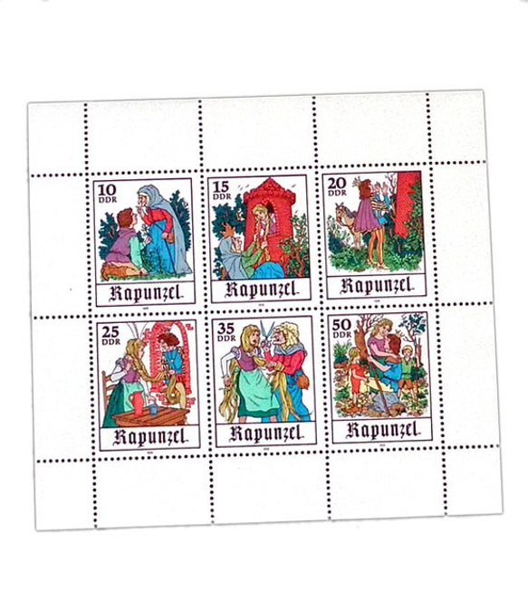 ドイツ未使用切手シート（グリム童話　ラプンツェル）Germany  DA-STE114 1枚目の画像