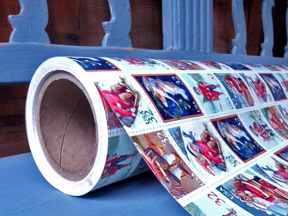 U.S.A. ヴィンテージ包装紙【クリスマススタンプ】DA-WP013 4枚目の画像