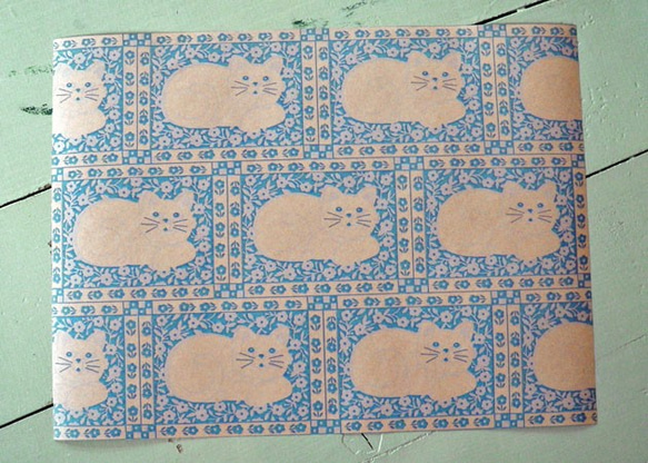 U.S.A. ヴィンテージ包装紙【アイボリーキャット】DA-WP015 3枚目の画像