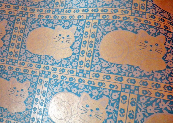 U.S.A. ヴィンテージ包装紙【アイボリーキャット】DA-WP015 1枚目の画像