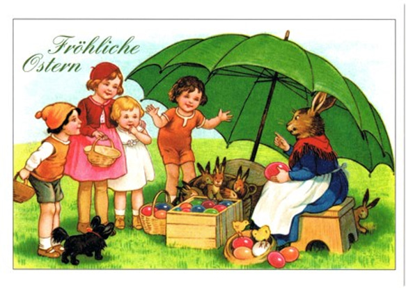 ドイツ ポストカード Fröhliche Ostern　 DA-PCC047 1枚目の画像