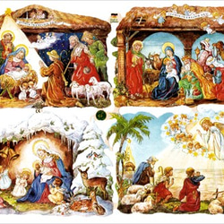 ドイツ製クロモス キリストの降誕 ラメなし　DA-CHY092 1枚目の画像