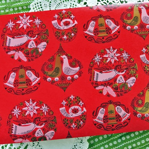 U.S.A. ヴィンテージ包装紙【エンジェル赤】DA-WP024 包装紙