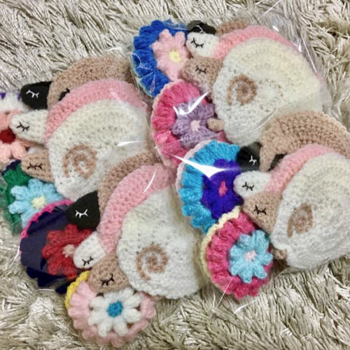 極細糸のアクリルたわし*夢見るひつじさん2枚set その他キッチン小物