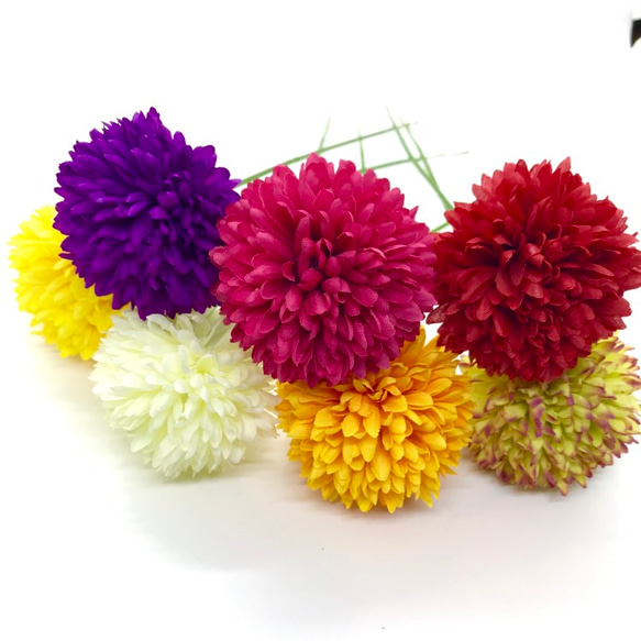 【Creemaのお正月】〜pretty pom pom mum〜 4枚目の画像