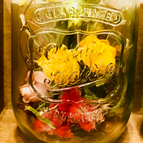 ドライフラワーのボトルランプ〜bottle flower〜 4枚目の画像