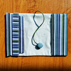 布のブックカバー（縦縞） 3枚目の画像