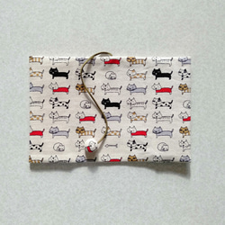 布のブックカバー(細長い猫） 2枚目の画像