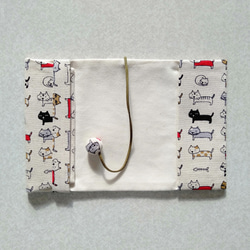 布のブックカバー(細長い猫） 3枚目の画像