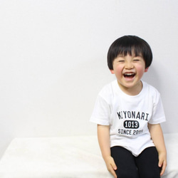 お名前入りTシャツ　カレッジロゴ　名入れ　キッズ　ベビー　Tシャツ 2枚目の画像