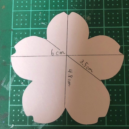 ②『６ｃｍ』桜の花びらコメントカードセット（桜の花びらフレーク付き