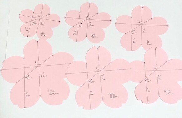 ②壁面に『８ｃｍ』桜の花びらコメントメッカードセット（桜の花びらフレーク付き）*コメカ*メッセージカード 21枚セット 2枚目の画像