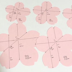 ②壁面に『８ｃｍ』桜の花びらコメントメッカードセット（桜の花びらフレーク付き）*コメカ*メッセージカード 21枚セット 3枚目の画像