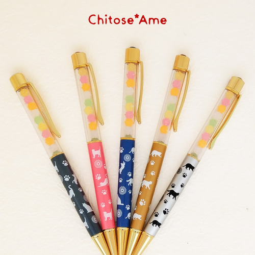 金平糖☆ねこ柄ボールペン（1本）※替え芯付き ペン・筆記用具 Chitose