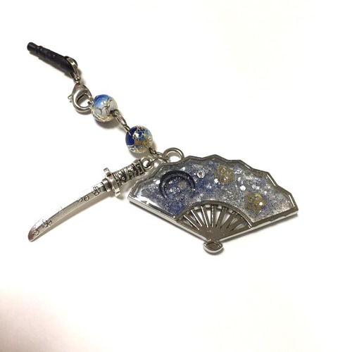 刀剣乱舞 紋入り レジン ストラップorイヤホンジャック イヤホン 
