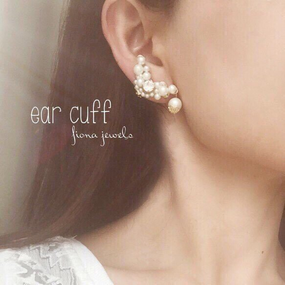 Pearl lace ear cuff 3枚目の画像