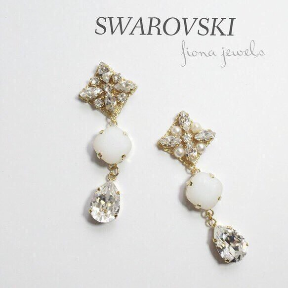 SWAROVSKI    square big bijou 3枚目の画像